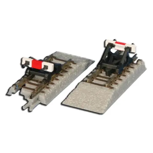[RO7297029] 2 rails droits de 42 mm avec butoir - Rokuhan 7297029 - Z 1/220