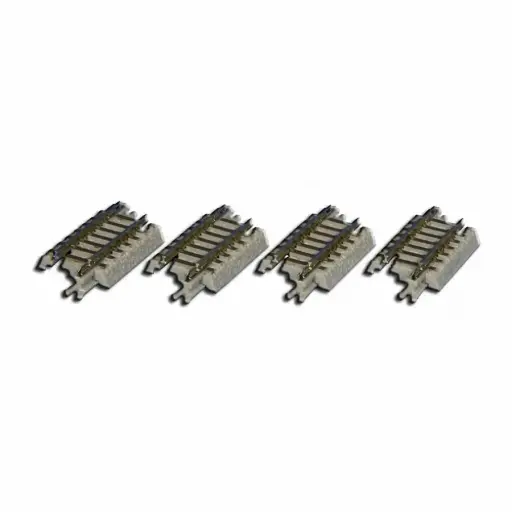 [RO7297030] 4 rails droits ballastés 25 mm code 60 - Rokuhan 7297030 - Z 1/220 - 2R
