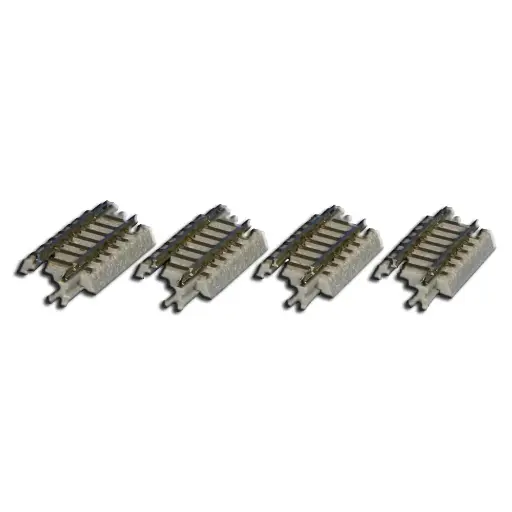 [RO7297030] 4 rails droits de 25 mm avec ballast - Rokuhan 7297030 - Z 1/220