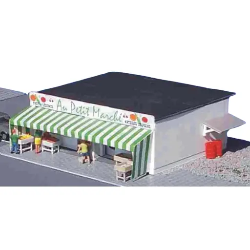 [SA0172] Au Petit Marché - Magasin - SAI 172 - HO 1/87 - 145 x 125 x 55 mm