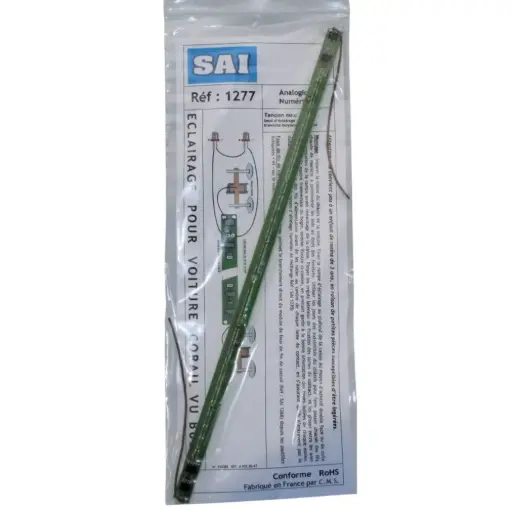 [SA1277] Règlette d'éclairage - LED - Blanc Chaud - Sai 1277 - HO: 1/87