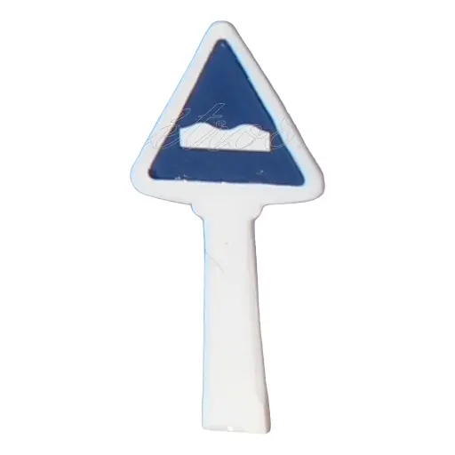 Panneau de signalisation de danger Michelin 1927 - SAI 8305 - Avertissement dos-d'âne - HO 1/87