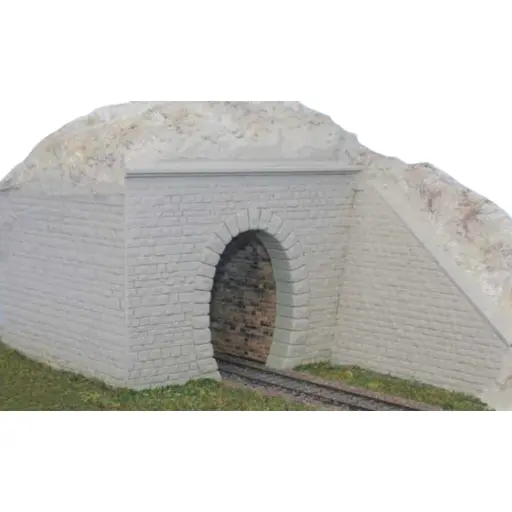 [SA0300] 2 Entrées de Tunnel à une Voie - 4 Murs de Contrefort - 2 Plaques de Soutènement - SAI 300 - HO 1/87