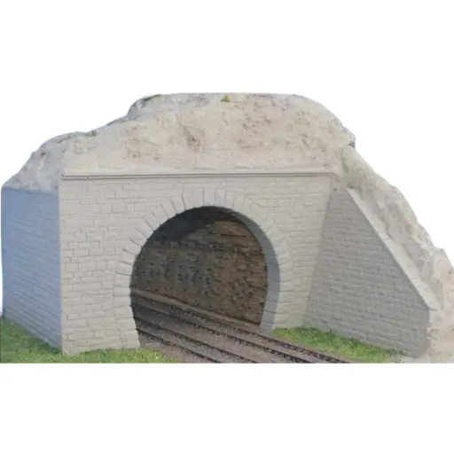 [SA0301] 2 Entrées de Tunnel à deux Voies - 4 Murs de Contrefort - 2 Plaques de Soutènement - SAI 301 - HO 1/87