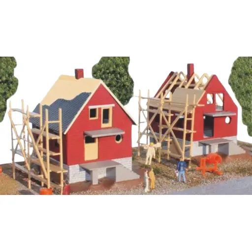 [SA0210] 2 Maisons en Construction - SAI 210 - HO 1/87 - 110 x 90 x 85 mm