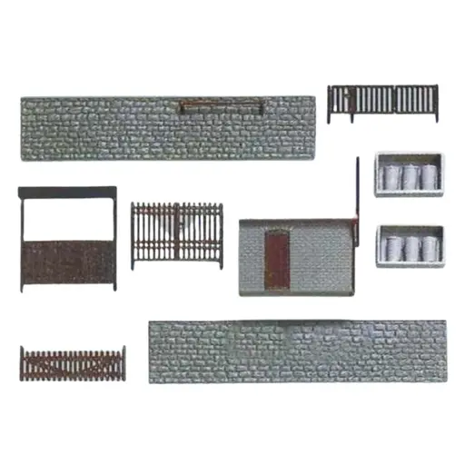 [SA0453] Décor de Cour d'Immeuble - SAI 453 - HO 1/87 - Maquette à Monter