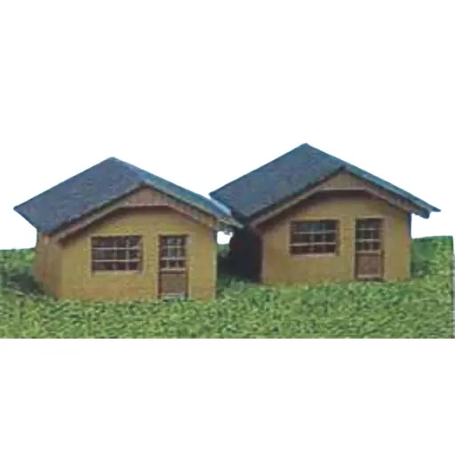 [SA0454] 2 Chalets de Jardin - SAI 454 - HO 1/87 - Maquette à Monter