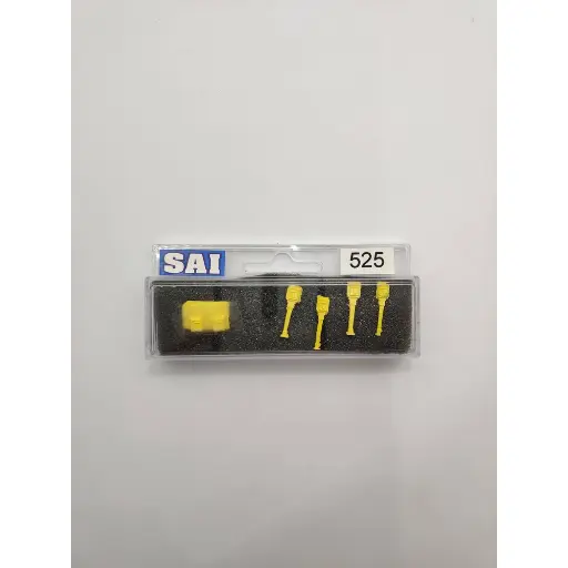 [SA525] Lot de boites aux lettres sur pied murales jaunes - HO 1/87