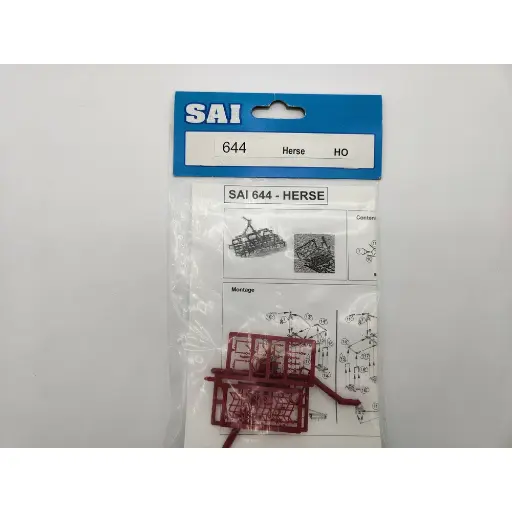 [SA644] Kit de plusieurs herses rouges SAI 644 - HO 1/87