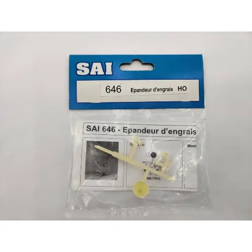 [SA646] Outils épandeur d'engrais couleur crème SAI 646 - HO 1/87