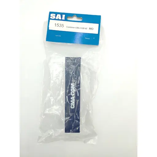 [SA1535] Container livrée bleu marine avec inscription blanche "CMA-CGM 40'"