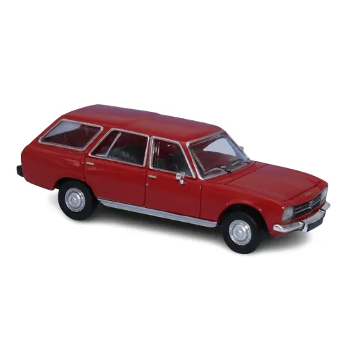 [SA2343] Voiture Peugeot 504 livrée rouge SAI 2343 - HO : 1/87 - EP III / IV - Break