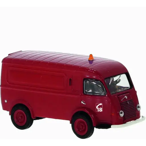[SA3713] Véhicule Renault Goélette rouge "Pompier 18" SAI 3713 - HO 1 : 87