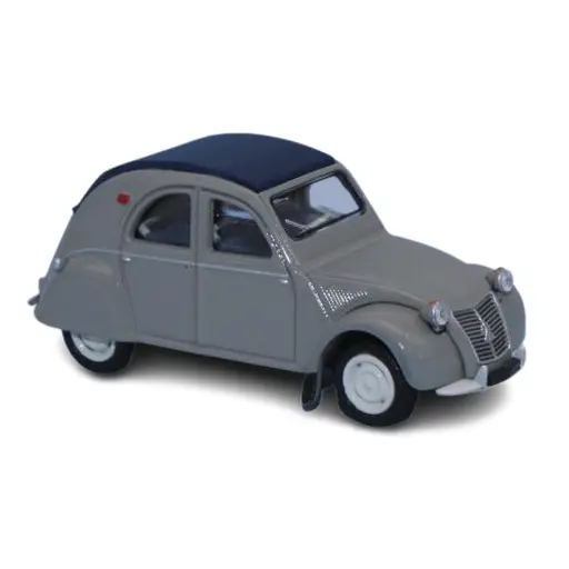 [SA6001] Voiture Citroën 2cv AZLP 1958 grise, capote fermée SAI 6001 - HO 1/87
