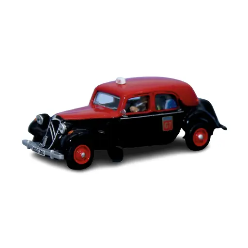 [SA1603] Véhicule TAXI G7 Citroën Traction 11B 1952, 3 personnages, SAI 1603 HO 1/87