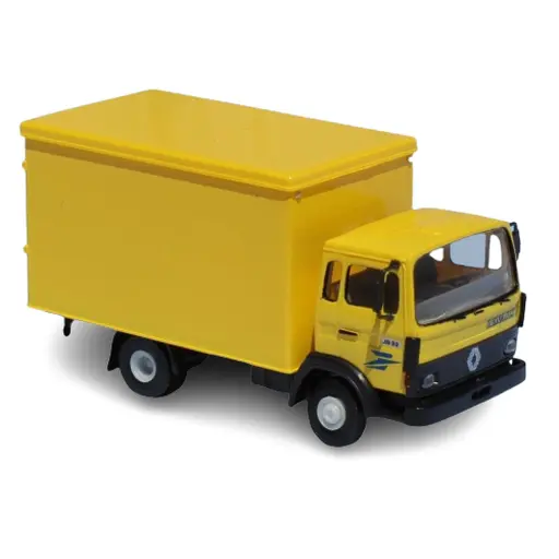 [SA1644] Camion Renault JN 90 PTT jaune, logo de la poste, conducteur SAI 1644 - HO 1/87