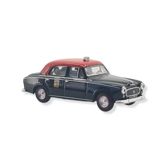 [SA1623] Voiture Peugeot 403 Taxi G7, noir toit rouge, 2 personnages SAI 1623 - HO : 1/87