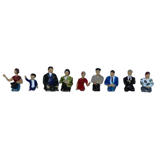 [SA0392] Lot de 9 passagers femmes, hommes, enfant SAI 392 - HO : 1/87
