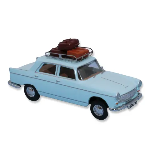 [SA1822] Voiture Peugeot 504 SAI 1822 - HO : 1/87 - livrée bleu pastel