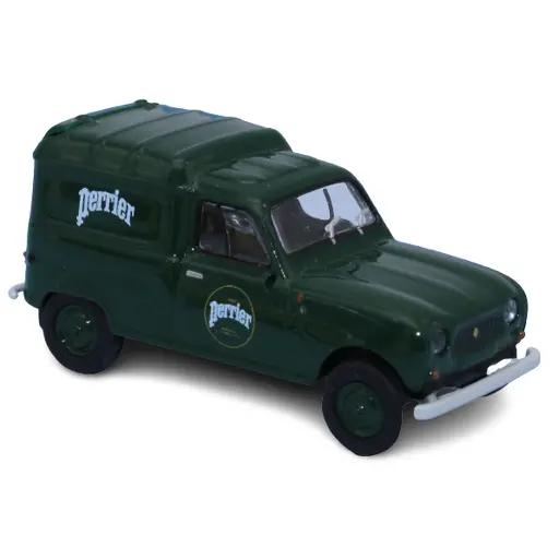 [SA2452] Voiture Renault 4 Fourgonnette, Perrier livrée verte SAI 2452 - HO : 1/87 -