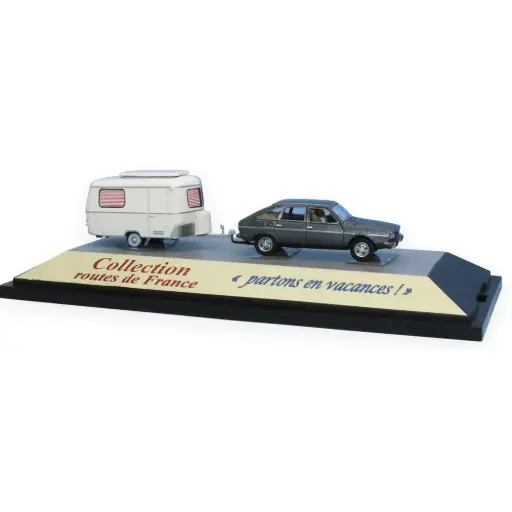 [SA1834] Renault 20 avec une caravane ERIBA Pan - SAI 1834 - HO 1/87e