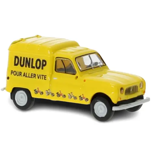 [SA2458] Fourgonnette Renault 4, Dunlop livrée jaune SAI 2458 - HO : 1/87