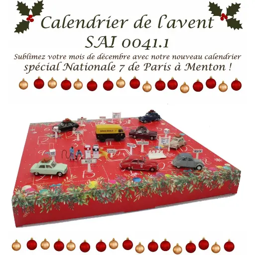 [SA0041.1] Calendrier de l'avent spécial Nationale 7 - Noël - SAI 0041.1 - HO 1/87