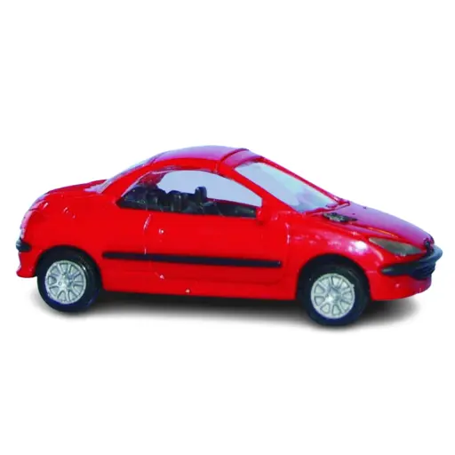 [SA2182] Peugeot 206 Coupé - Rouge Vallelunga - SAI 2182 - HO 1/87