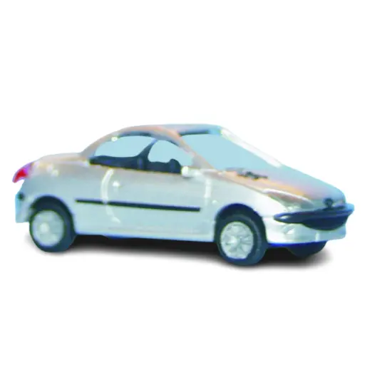 [SA2184] Peugeot 206 Coupé - Gris Argent Métallisée - SAI 2184 - HO 1/87