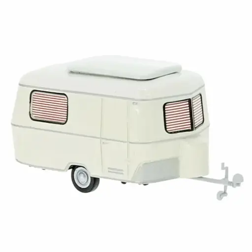 [SA2697] Caravane Eriba ivoire - stores rouges - roulante - SAI 2697 - HO 1/87