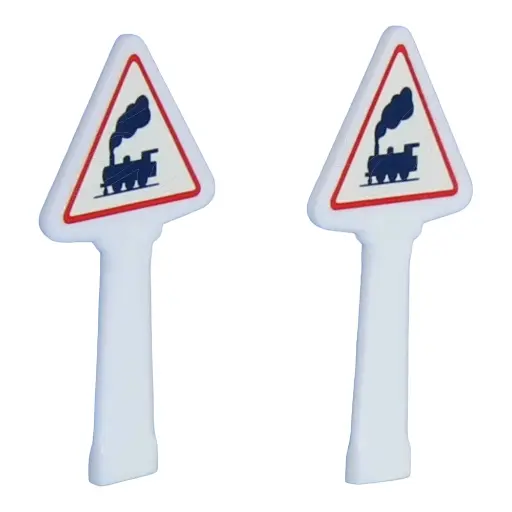 [SA8332] Panneau de danger Michelin - SAI 8332 - HO 1/87 - Passage à niveau non gardé - 1952