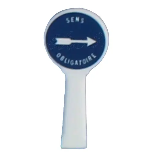 [SA8373] Panneau d'obligation Michelin - SAI 8373 - HO 1/87 - Sens obligatoire - 1931 à 1951
