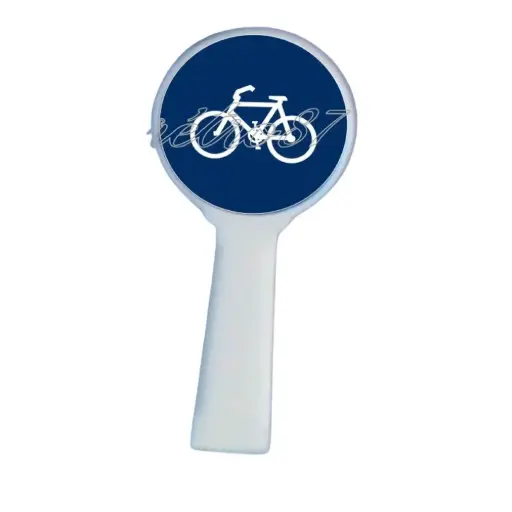 [SA8383] Panneau Michelin d'obligation, 1952-1971 : piste obligatoire pour cyclistes - SAI 8383 - HO 1/87