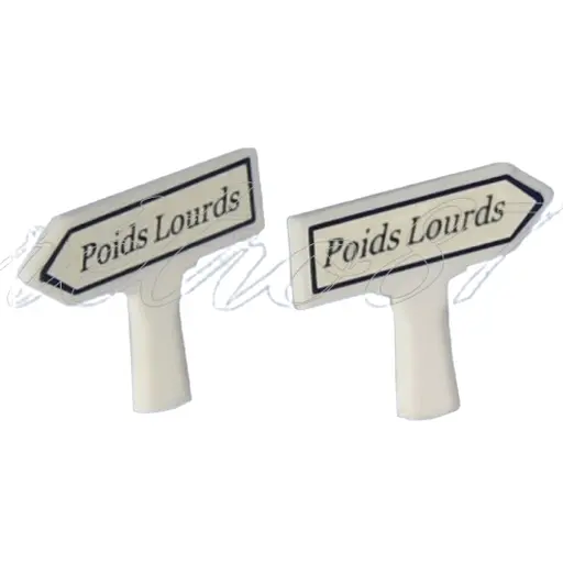[SA8415] Lot de 2 panneaux Michelin d'indication de lieux : Poids Lourds - SAI 8415 - HO 1/87
