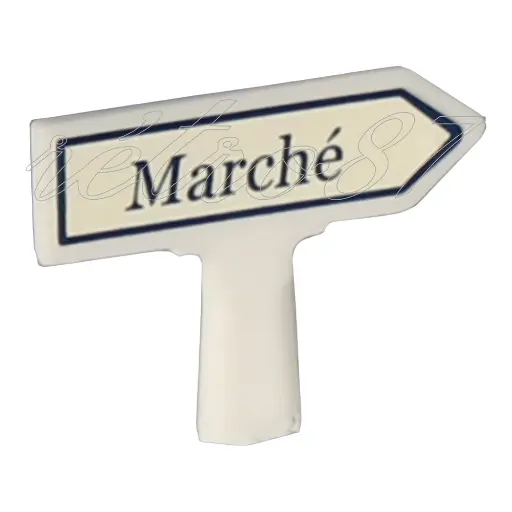 [SA8417] Panneau d'indication de lieu - SAI 8417 - HO 1/87 - Vers la droite : Marché