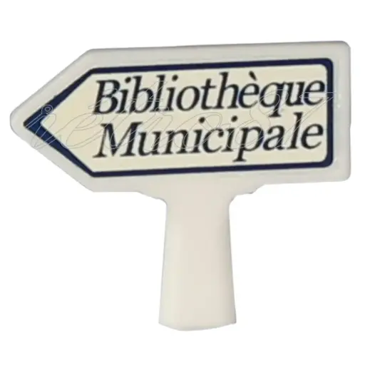 [SA8424] Panneau Michelin Bibliothèque Municipale à gauche - SAI 8424 - HO 1/87