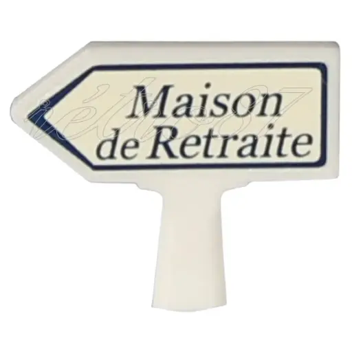 [SA8432] Panneau Michelin d'indication de lieu, vers la gauche : Maison de Retraite - SAI 8432 - HO 1/87
