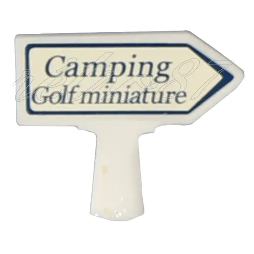 [SA8435] Panneau Michelin D'Indication de Lieu - Droite - Camping & Golf Miniature - SAI 8435 - HO 1/87