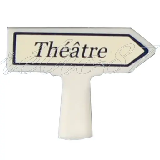 [SA8441] Panneau Michelin d'indication de lieu, vers la droite : Théâtre - Sai 8441 - HO 1/87