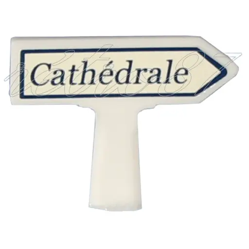 [SA8447] Panneau à Droite - Cathédrale - SAI 8447 - HO 1/87