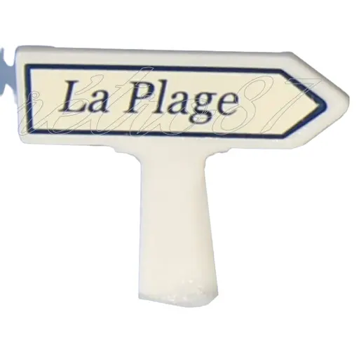 [SA8455] Panneau Michelin - Vers la Droite - La Plage - SAI 8455 - HO 1/87