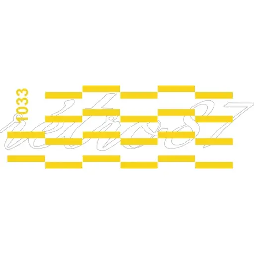 [SA1033] Lignes d'arrêt à l'intersection, jaunes, avant 1968 ; décalcomanies à poser - SAI 1033 - HO 1/87