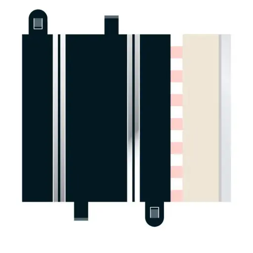 [SCC8207] Voie demi droite 175MM - 2 Pièces - Scalextric - C8207 - Echelle 1/32