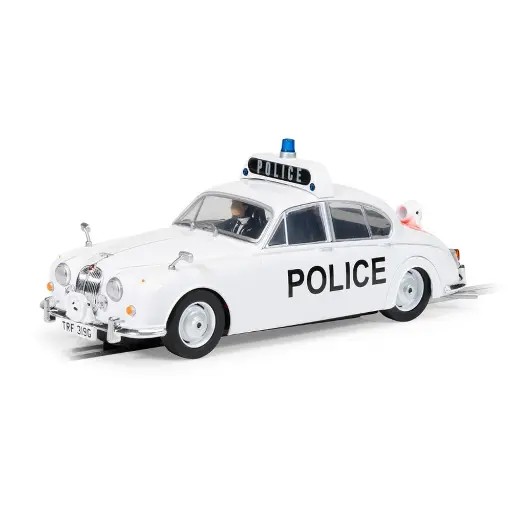 [SCH4420] Voiture Analogique - Jaguar MK2 - Edition Police - Scalextric CH4420 - Super Slot - Echelle I: 1/32
