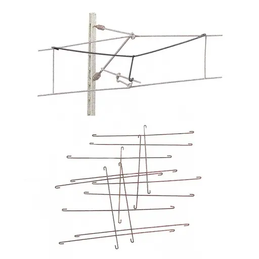 [SO155] Pack de 10 raccordements Y pour caténaire Sommerfeldt 155  - HO 1/87 - EP III à V
