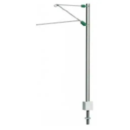 [SO117] Poteau caténaire de pleine voie avec potence Sommerfeldt 117 - HO 1/87