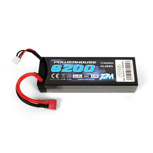 [T1362002C] Accu LiPo 2S 7.4V 6200 mAh 50C - T2M T1362002C