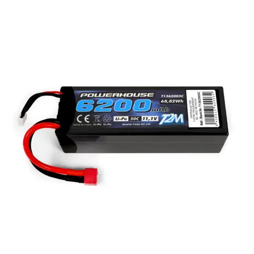 [T1362003C] Accu LiPo 3S 11.1V 6200 mAh 50C  - T2M T1362003C