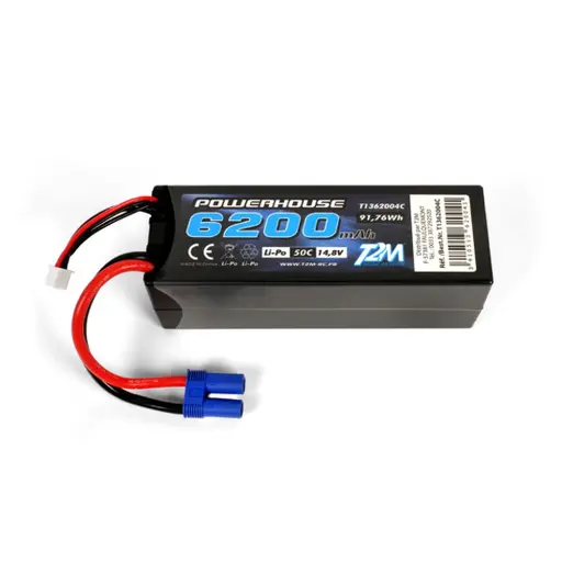 [T1362004C] Accu LiPo 4S 14.8V 6200 mAh 50C - T2M T1362004C