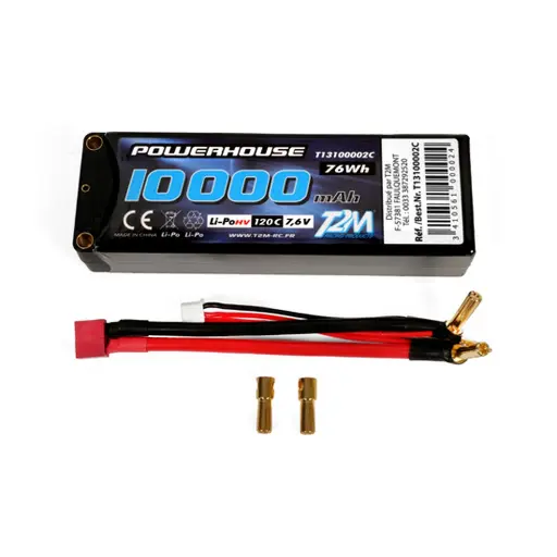 [T13100002C] Accu LiPo 2S HV 7.6V 10000 mAh 120C - T2M T13100002C